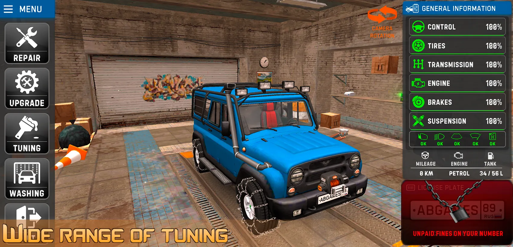 Симулятор вождения UAZ Hunter v1.4.3 APK Мод (Меню, Много денег) Screenshot 4