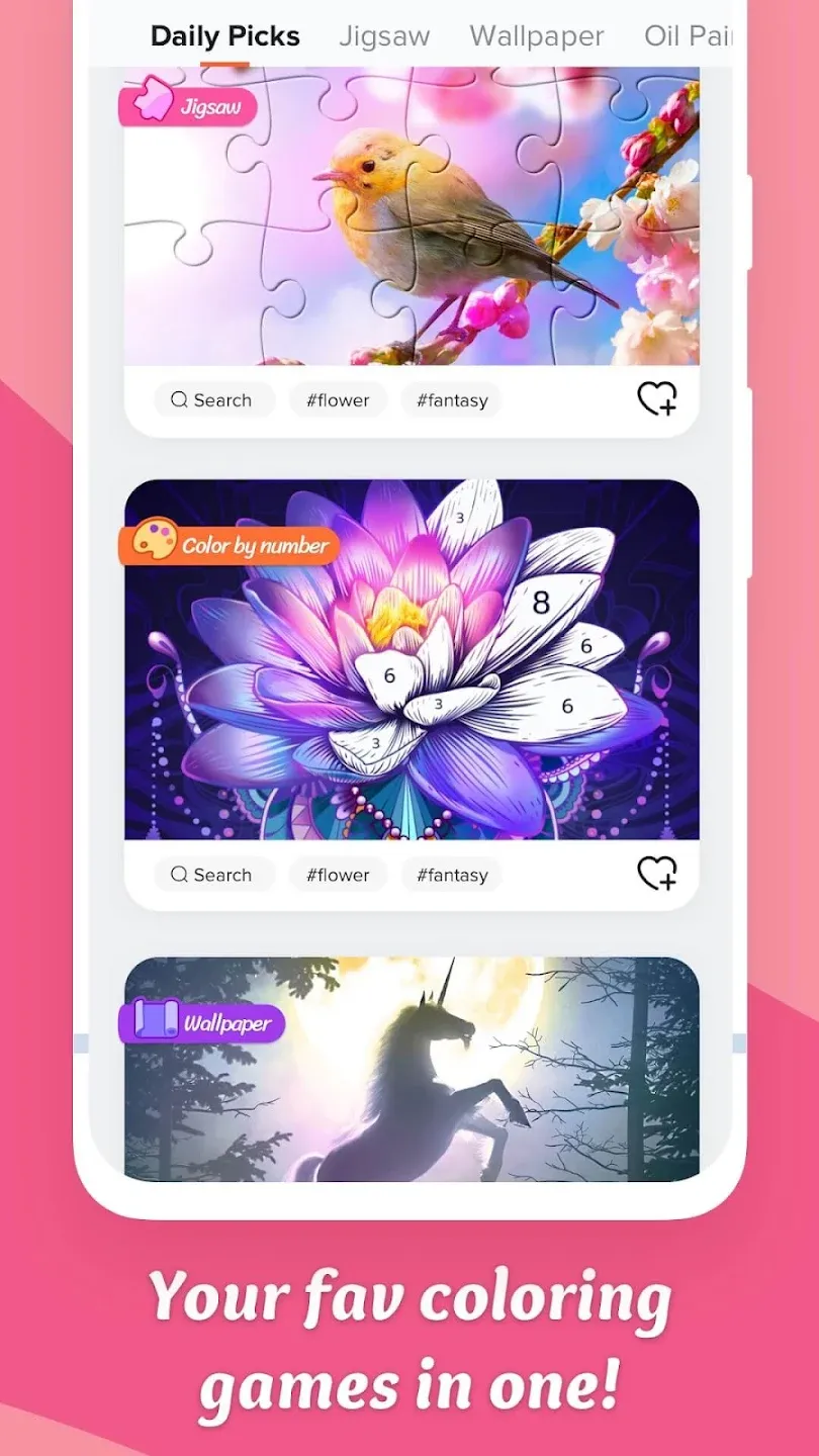Игра-раскраска: По числам v5.0.14 APK Мод (Много подсказок) Screenshot 1