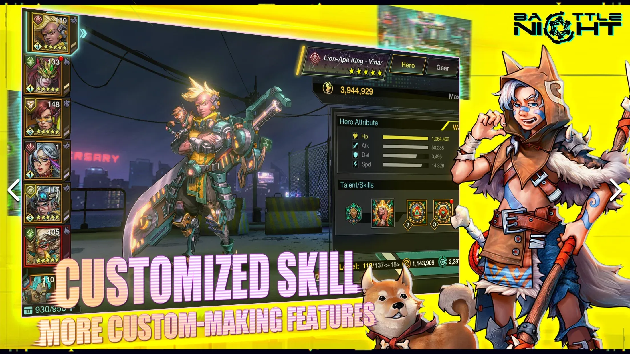 Battle Night: Cyberpunk RPG v1.9.11 APK Мод (Меню, Скорость игры) Screenshot 5