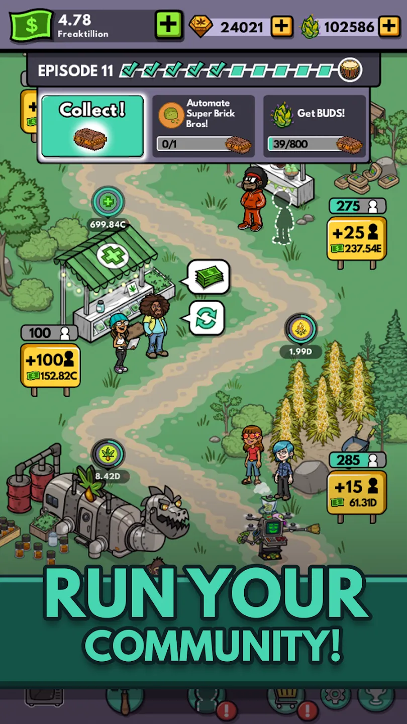 Bud Farm: Idle Tycoon v1.28.1 APK Мод (Много денег) Screenshot 1