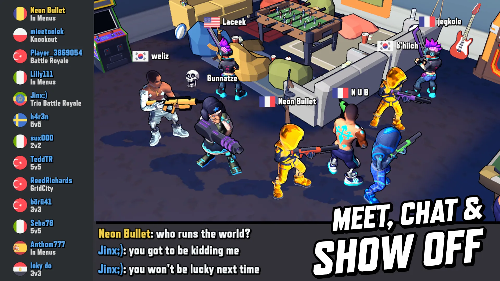 Gridpunk королевская битва v1.2.39 APK Мод (Меню, Много денег, Скорость игры) Screenshot 5