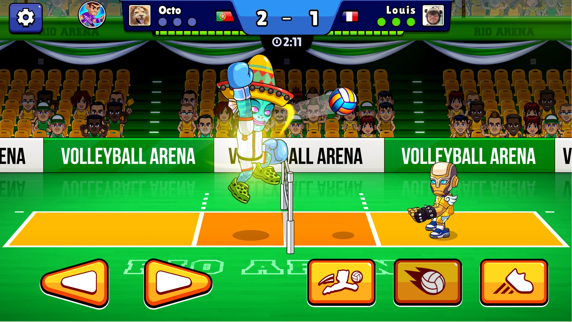 Volleyball Arena: Spike Hard v18.0.0 APK Мод (Меню, Оглушить противника, Удвоить очки) Screenshot 3
