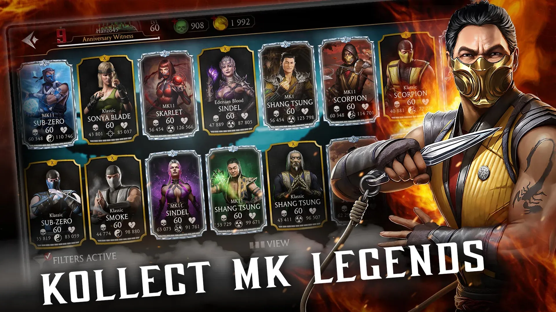 MORTAL KOMBAT: Файтинг v7.2.1 APK Мод (Меню, Высокий урон, Тупой враг) Screenshot 1