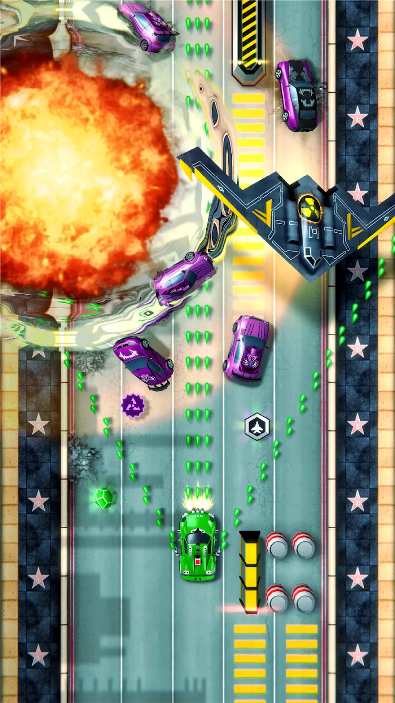 Chaos Road: Гонки и сражения v5.18.4 APK Мод (Меню, Множитель урона, Режим бога) Screenshot 1