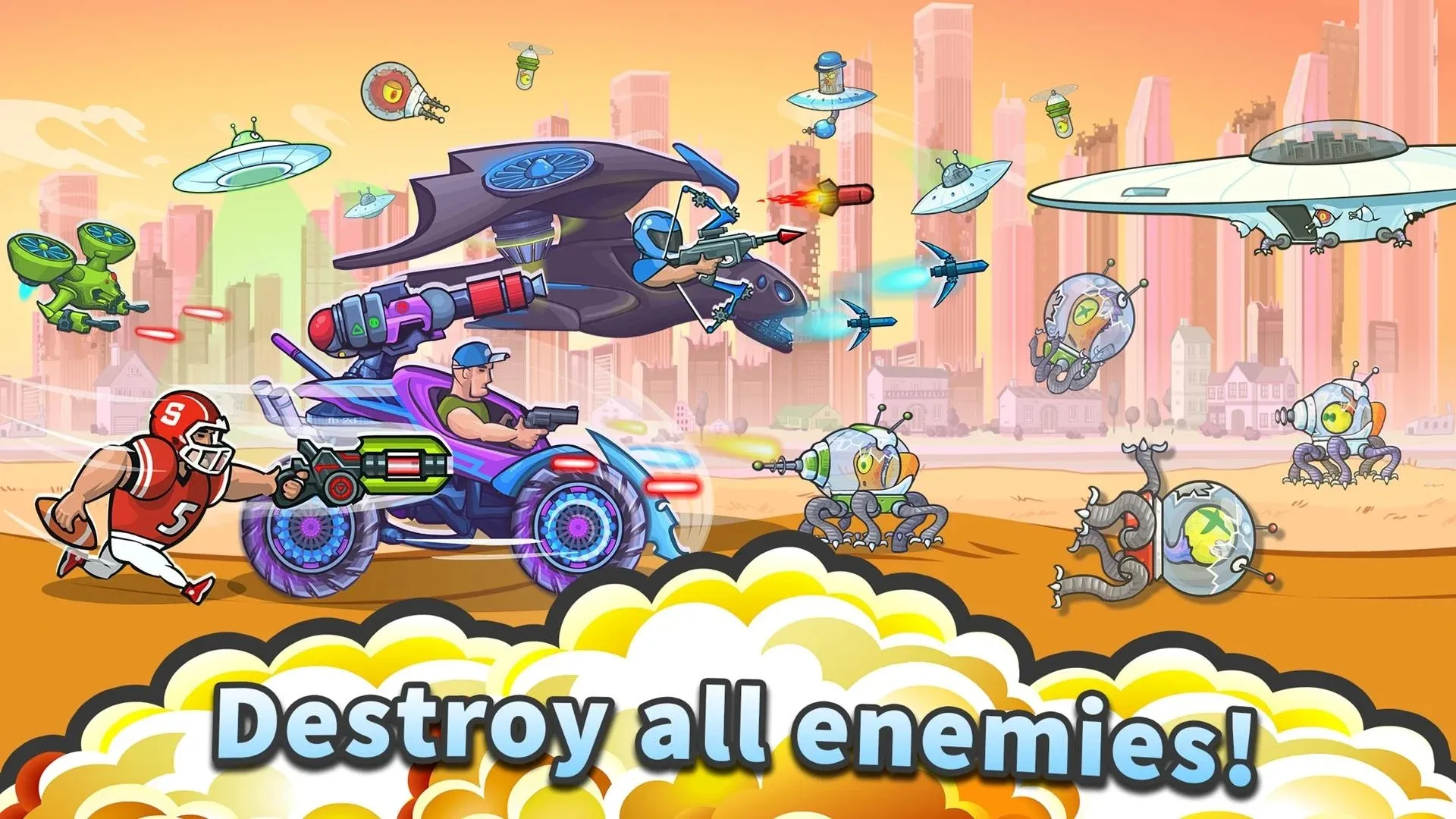 Mad Day 2: Shoot the Aliens [мод: много топлива] Screenshot 2