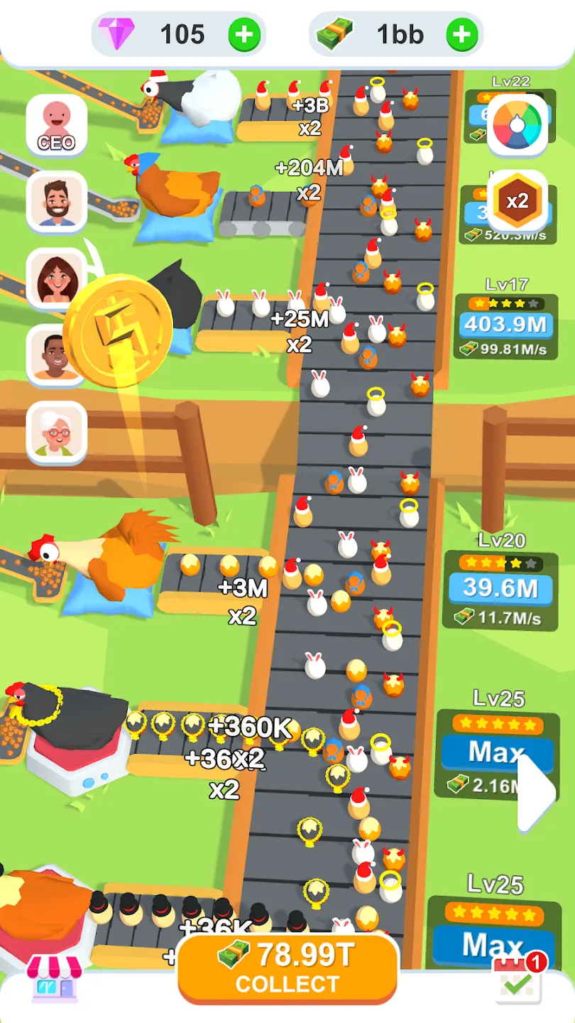 Фабрика яиц в режиме ожидания v3.4.6 APK Мод (Много денег) Screenshot 3 Фабрика яиц в режиме ожидания v3.4.6 APK Мод (Много денег) Screenshot 3