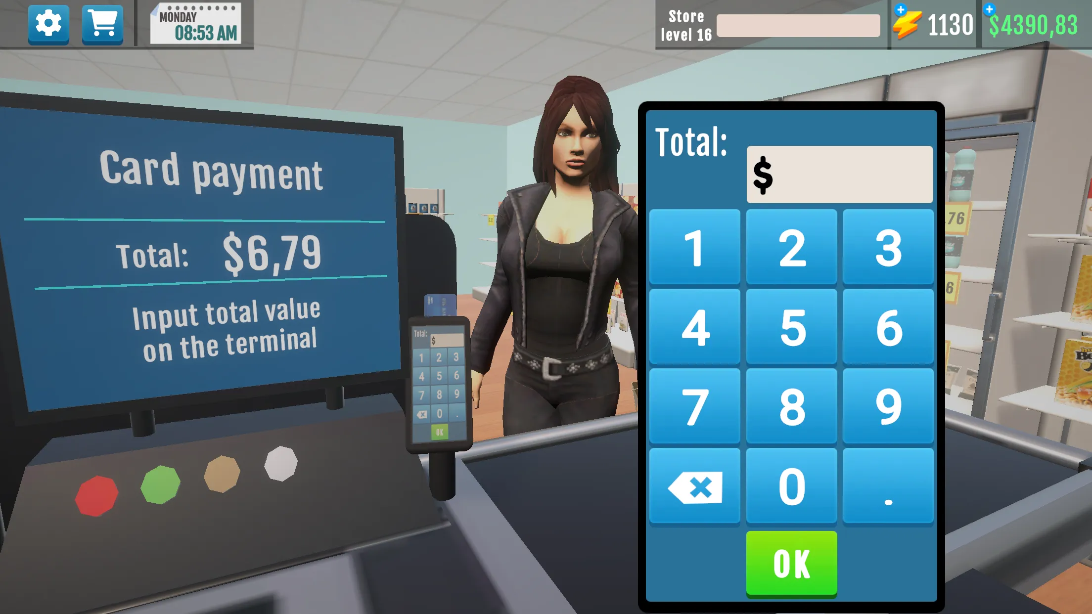 Supermarket Manager Simulator v1.2.8 APK Мод (Меню, Много денег и энергии) Screenshot 4 Supermarket Manager Simulator v1.2.8 APK Мод (Меню, Много денег и энергии) Screenshot 4