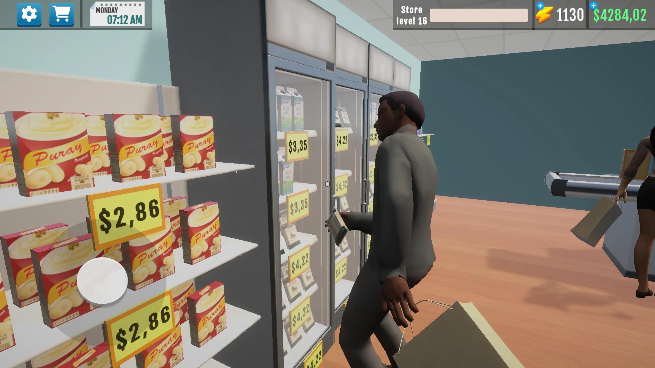 Supermarket Manager Simulator v1.2.8 APK Мод (Меню, Много денег и энергии) Screenshot 5