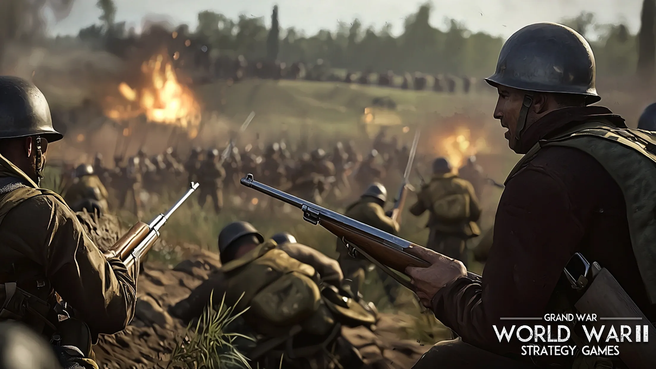 WW2: Всемирные военные игры v466 APK Мод (Меню, Много денег и алмазов) Screenshot 1