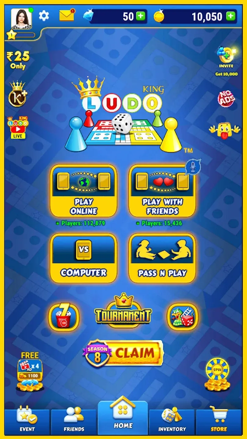 Ludo King® v10.2.0.390 APK Мод (Лёгкая победа) Screenshot 5