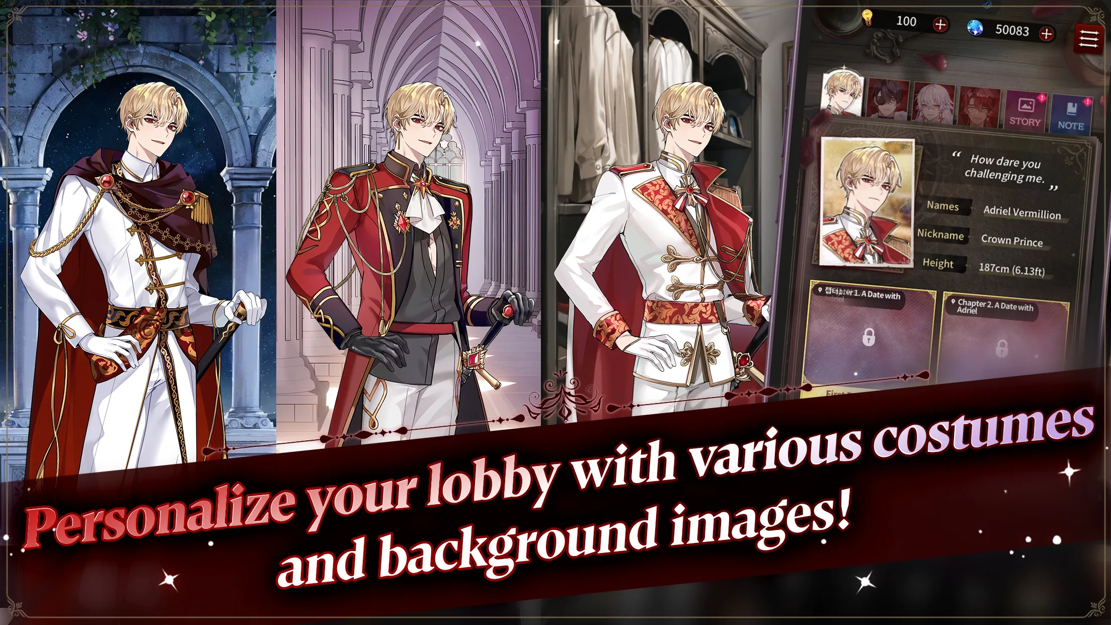Dirty Crown Scandal: Fantasy BL v1.7.1 APK Мод (Меню, Бесплатные премиум варианты) Screenshot 3