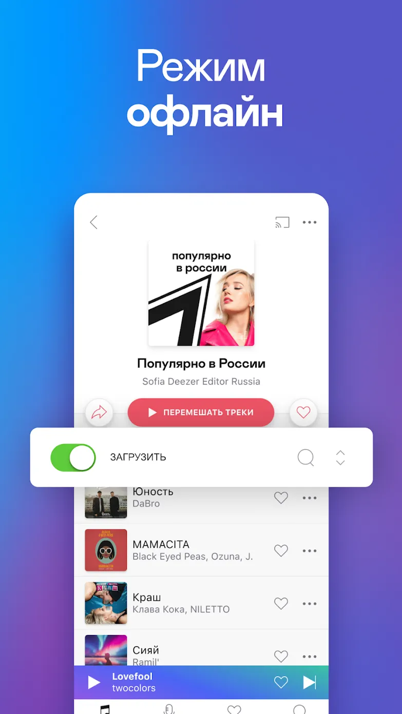 Deezer Premium: музыка, плейлисты и подкасты [мод: всё открыто] Screenshot 3