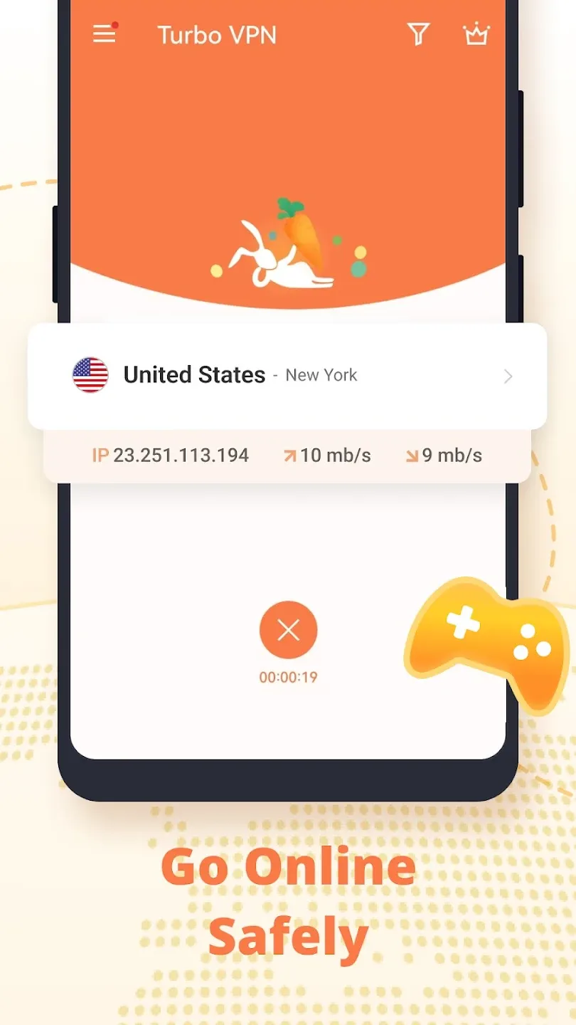 Turbo VPN v4.2.9.13 APK Мод (Всё открыто, Premium) Screenshot 4