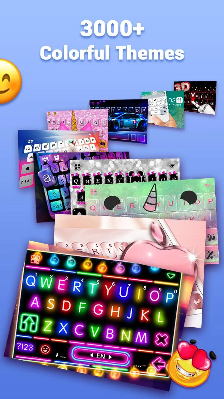 iKeyboard – GIF keyboard, Funny Emoji, FREE Stickers Screenshot 2