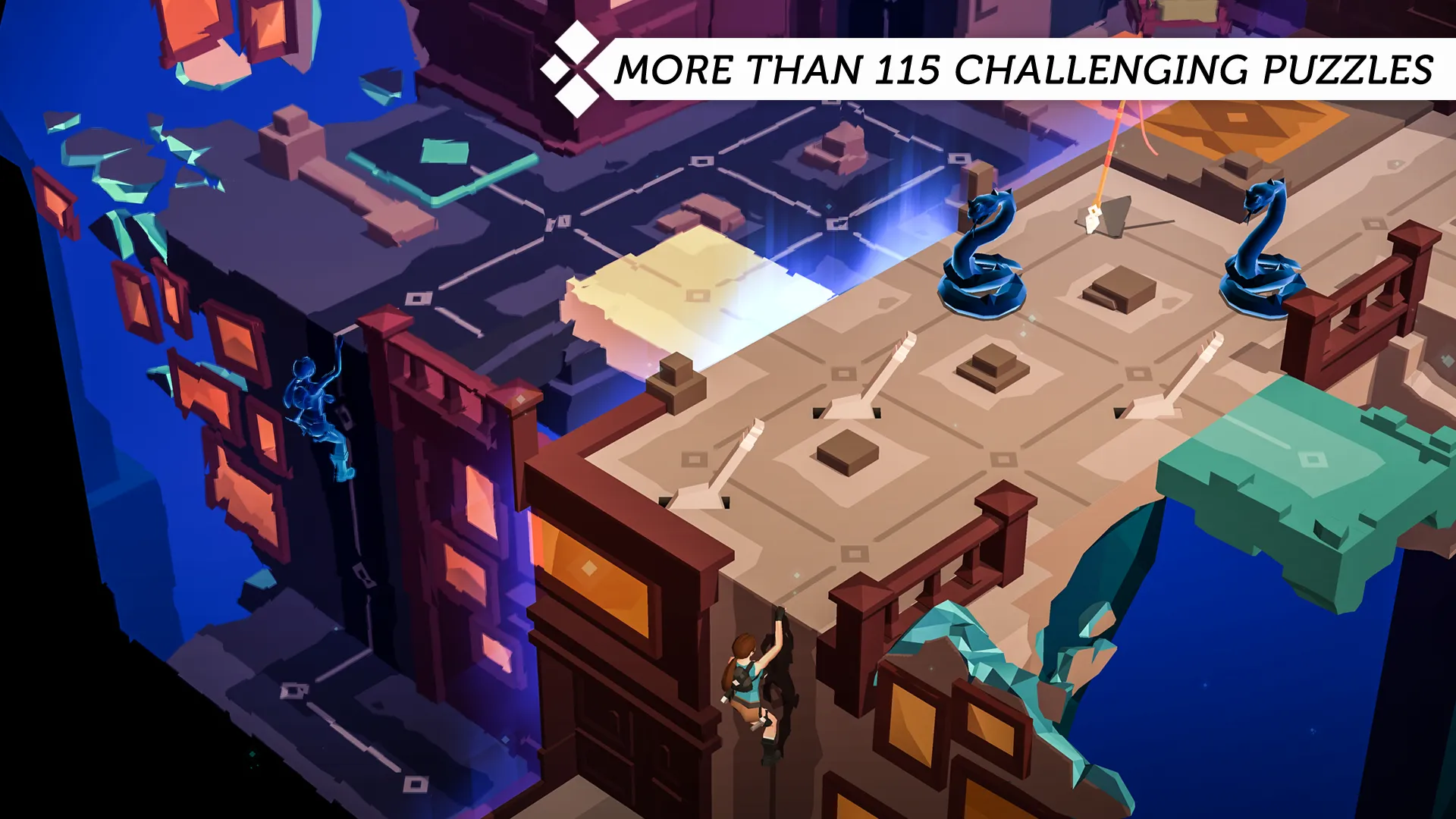 Lara Croft GO v2.9.0 APK Мод (Меню, Карты, Наряды, Подсказки) Screenshot 1