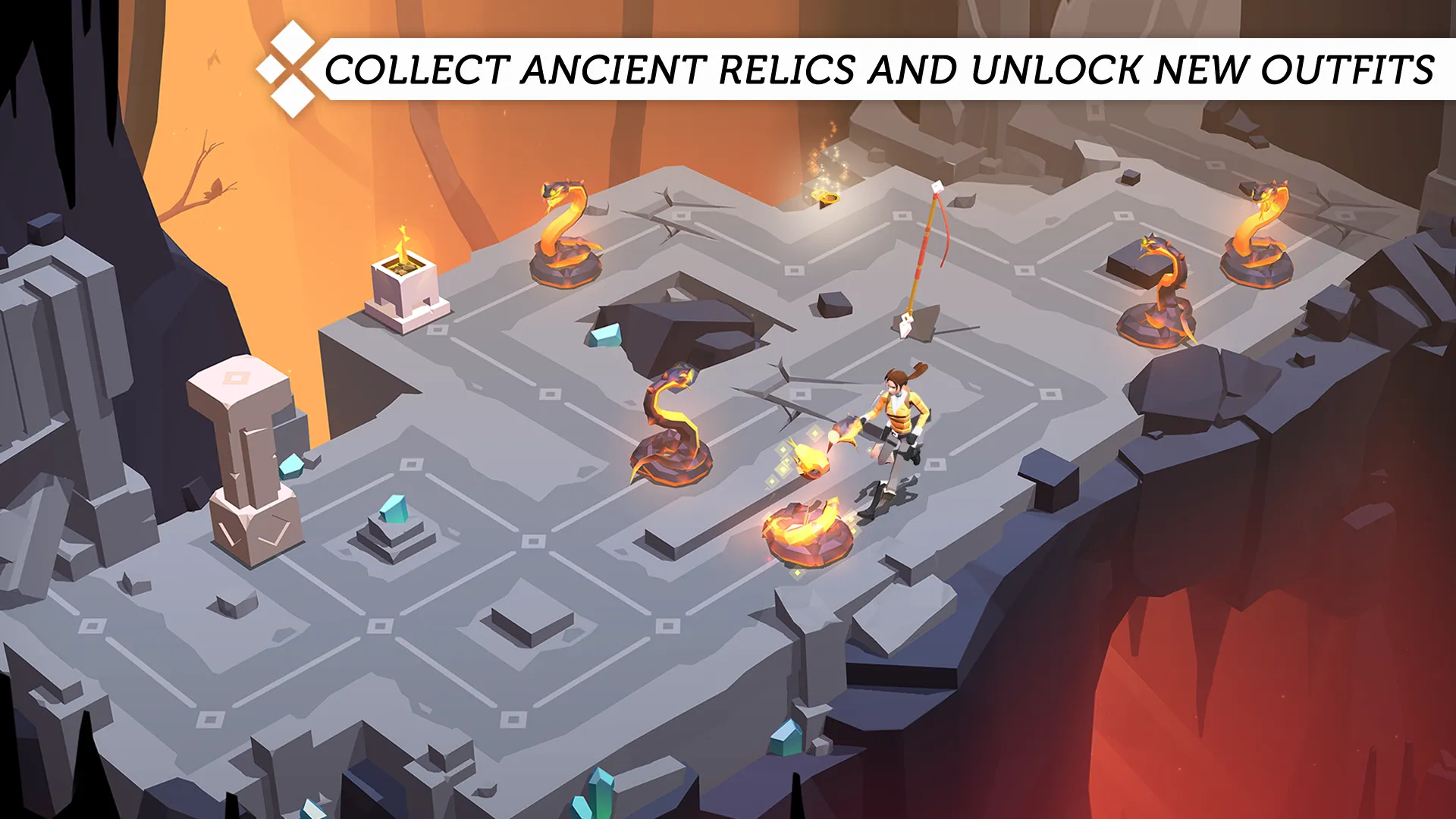 Lara Croft GO v2.9.0 APK Мод (Меню, Карты, Наряды, Подсказки) Screenshot 5