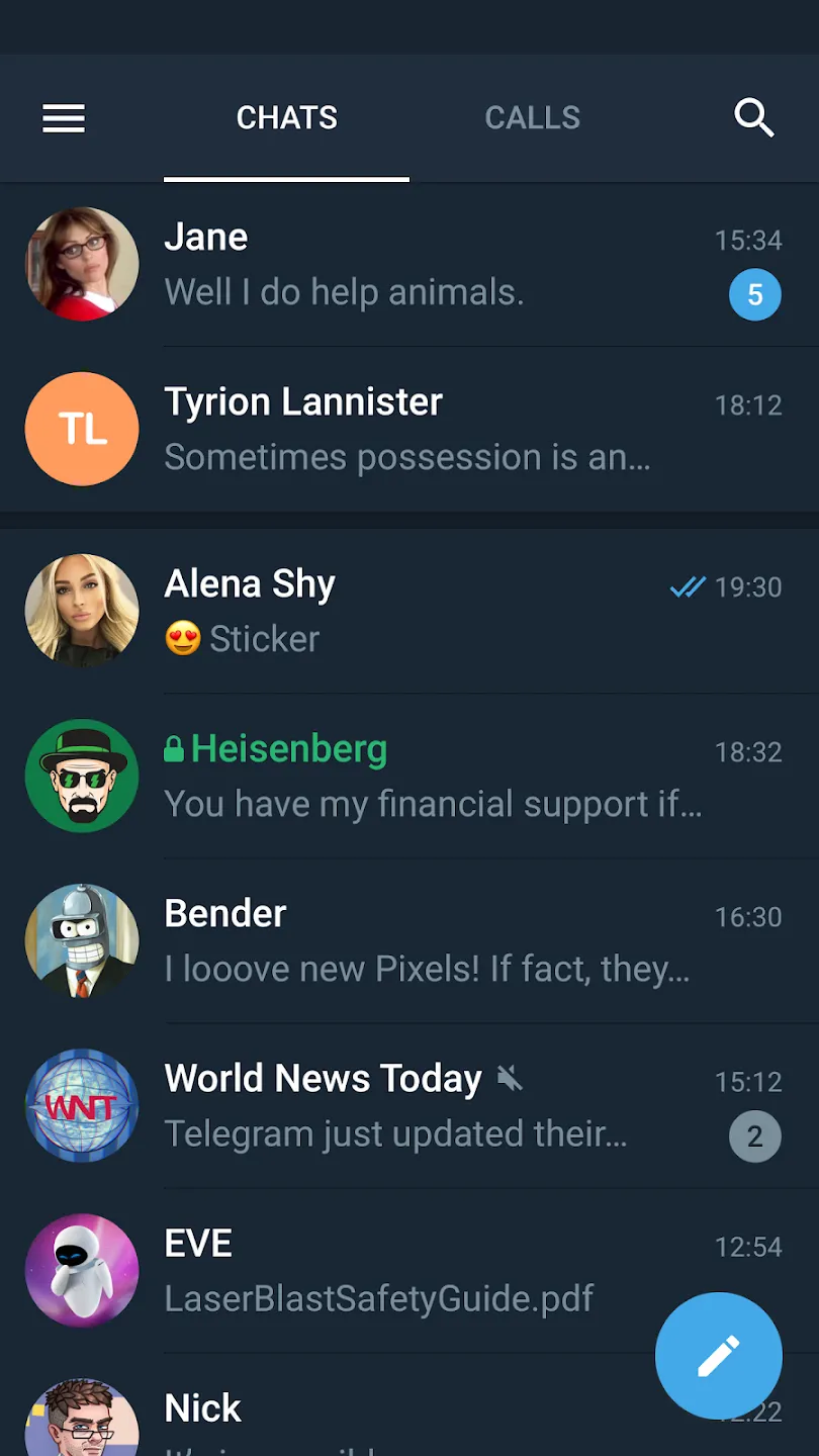 Telegram X v0.28.3.1785 APK Мод (Всё открыто, Premium) Screenshot 1 Telegram X v0.28.3.1785 APK Мод (Всё открыто, Premium) Screenshot 1