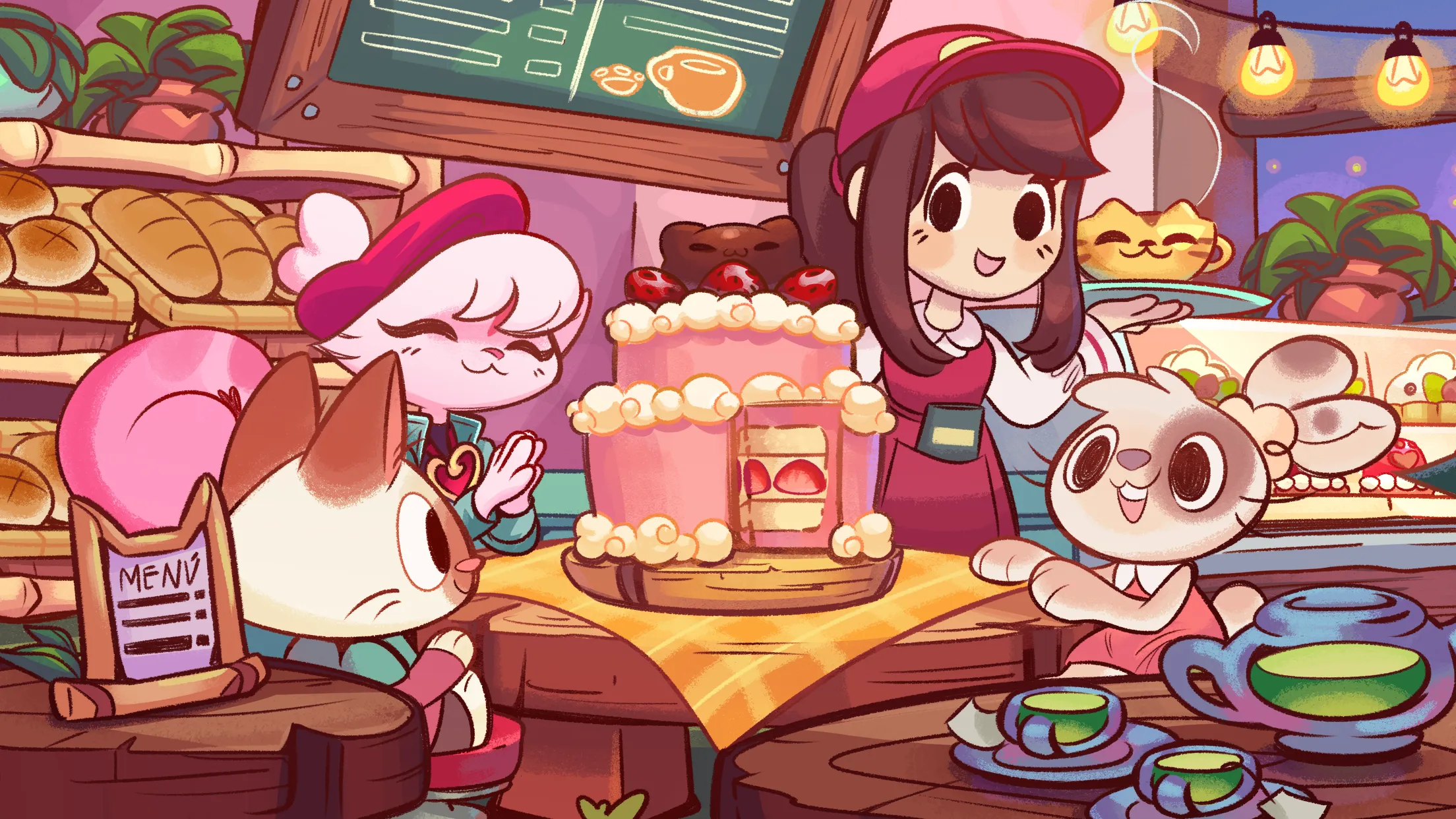 Campfire Cat Cafe v1.3.1 APK Мод (Меню, Бесплатные покупки) Screenshot 1